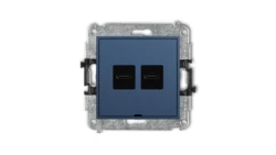 MINI Mechanizm ładowarki USB podwójnej 2xUSB C, 30W max., bez pola opisowego navy blue 64MCUSBBO-9