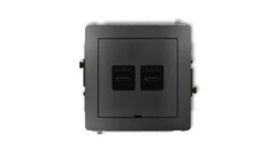 DECO Mechanizm ładowarki USB podwójnej 2xUSB C, 30W max., bez pola opisowego grafitowy 11DCUSBBO-9
