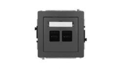 DECO Mechanizm ładowarki USB podwójnej 2xUSB C, 30W max. grafitowy mat 28DCUSB-9
