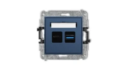 ICON Mechanizm ładowarki USB podwójnej USB C + USB A, 30W max. navy blue 64ICUSB-10