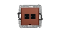 MINI Mechanizm ładowarki USB podwójnej 2xUSB C, 30W max., bez pola opisowego terakota 63MCUSBBO-9