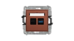 ICON Mechanizm ładowarki USB podwójnej USB C + USB A, 30W max. terakota 63ICUSB-10