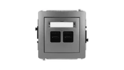 DECO Mechanizm ładowarki USB podwójnej 2xUSB C, 30W max. grafitowy 11DCUSB-9