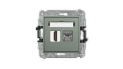 ICON Mechanizm gniazda pojedynczego HDMI 2.0, 4K + gniazda komp. poj. 1xRJ45, kat. 6, ekranowany, 8-stykowy szałwiowy 61IGHK-46