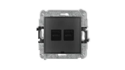 ICON Mechanizm ładowarki USB podwójnej 2xUSB C, 30W max., bez pola opisowego grafitowy 11ICUSBBO-9