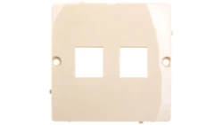 Simon Basic Pokrywa gniazda teleinformatycznego podwójnego 2xRJ Keystone płaska beżowa BMGK1P/12