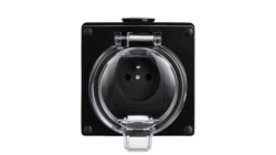 OYSTER IP66 gniazdo wtyczkowe w obudowie hermetycznej 16A/250V czarny 6185-09