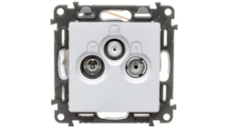 VALENA LIFE Gniazdo antenowe RTV/SAT końcowe aluminium 753364