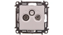 VALENA LIFE Gniazdo antenowe RTV/SAT przelotowe aluminium 753365