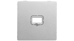 VALENA LIFE Plakietka gniazda USB aluminium 754752