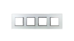 DANTE Ramka poczwórna szkło PERL GLASS 4504184