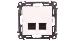 VALENA LIFE Gniazdo komputerowe 2xRJ45 kat.5e FTP białe 753154