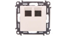 VALENA LIFE Gniazdo komputerowe 2xRJ45 kat.5e FTP kremowe