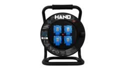 Przedłużacz bębnowy linia HAND PRO 3x(2p+Z) +1x(USB-AUSB-C) IP44 16A H05RR-F 3x1,5 30m CZARNY