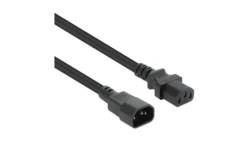 Przedłużacz zasilania IEC C13 - C14 czarny /5 m/