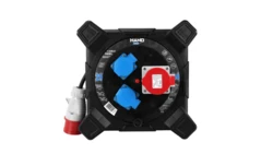 Przedłużacz bębnowy kwadratowy linia HAND PWR 4P+Z 2x2p+Z IP44 16A400V H07RN-F 5x2,5 25m CZARNY