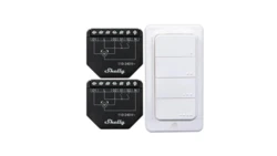 Shelly Shutter 2 szt. + BLU RC Button 4 - pilot scen 4-przyciskowy AC/DC/24V DC/16A WiFi/Bluetooth
