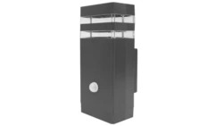 Oprawa elewacyjna 1xGU10 OE-2SP antracyt IP44 z czujnikiem ruchu PIR EC61007