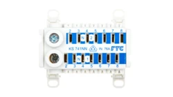 Blok rozdzielczy CU ECB 2-polowy 2x25mm2 , 2x (7x4mm2) niebieski KS741NN