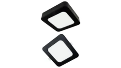 Oprawa sufitowa Downlight kwadrat CCT natynk/podtynk 2w1 12W 1100lm zmienna barwa 3000/4000/6500K czarny IP20 EC61438