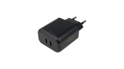 Ładowarka sieciowa 20W 2x USB-C IP20 czarna szybkie ładowanie ME61702