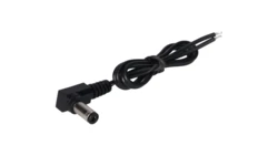Wtyk DC 5.5X2.1 kątowy z przewodem czarnym 20cm WT-DCK-5.5/2.1+20CZ