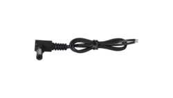 Wtyk DC 5.5X2.1 kątowy z przewodem czarnym 25cm WT-DCK-5.5/2.1+25CZ