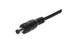 Wtyk DC 5.5x2.1 z przewodem czarnym 8cm 22awg WT-DC-5.5/2.1+8CZ