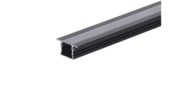 Profil led Standard Plus 2m czarny z osłoną przeźroczystą CLF