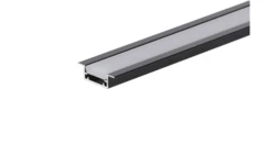 Profil led Glaze Plus 2m czarny z osłoną mleczną ML