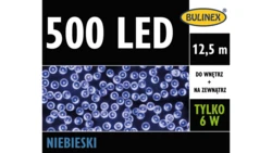 Lampki Bulinex 500led niebieskie 12,50m sznur