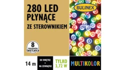 Lampki Bulinex 280led multikolor 14,00m płynące