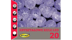 Lampki Bulinex kryształowe kule 6cm 20led białe zimne