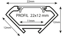 Profil led PCV Corner 22x12 1m brązowy ML