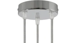 ROZETA DECO 3X METAL CYLINDER CHROM