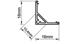 Profil led Corner Q 2m biały z osłoną mleczną ML
