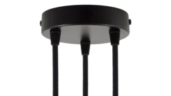 ROZETA DECO 3X METAL CYLINDER CZARNA