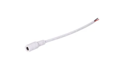 Gniazdo DC 5.5x2.1 przewód biały 15cm 18awg