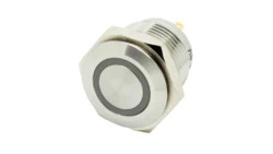WŁĄCZNIK LED 12V BI SREBRNY + YELLOW OBW ÓD