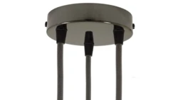 ROZETA DECO 3X METAL CYLINDER CZARNA PER ŁA