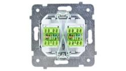 KARO Gniazdo komputerowe podwójne RJ45 kat.5e MMC czekoladowy metalik GPK-2S/K/m/40