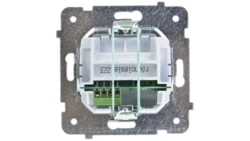 KARO Gniazdo telefoniczne podwójne RJ11 równoległe srebrny perłowy GPT-2SR/m/43