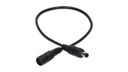 Przedłużka DC 5.5/2.1 1W-1G czarna 30cm 22/20awg