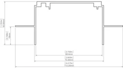 Profil led TES-16 2m Kluś ( bez osłony )