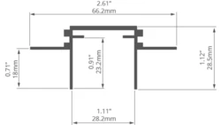 Profil led TEKUS-ZM 1m Kluś ( bez osłony )