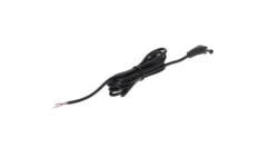 Wtyk DC 5.5X2.1 kątowy czarny 150cm 22awg