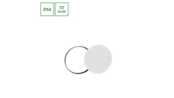 Plafoniera LED NYMPHEA BLACK i WHITE RINGS 24W 2800lm 4000K IP54 320x52mm