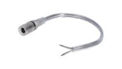 Gniazdo DC 5.5x2.1 przewód przeźroczysty 15cm 18awg