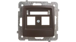 KARO Obudowa gniazda komputerowego podwójnego czekoladowy metalik GPK-2S/p/40