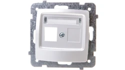 KARO Obudowa gniazda komputerowego pojedynczego srebrny perłowy GPK-1S/p/43